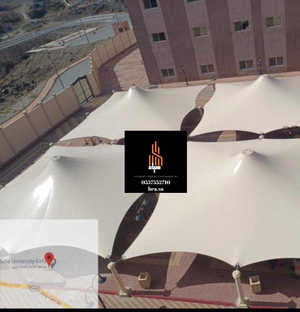 مظلات شد إنشائي بتصميمات حديثة ومتانة عالية بأسعار مناسبة لجميع المشاريع.