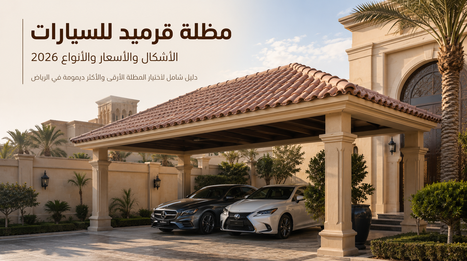 مظلة قرميد للسيارات